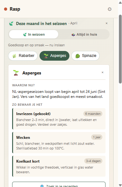 Seizoensbox met producten
